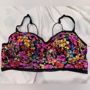 Victoria's Secret PINK Multicolor Floral Lace Bra women xxl